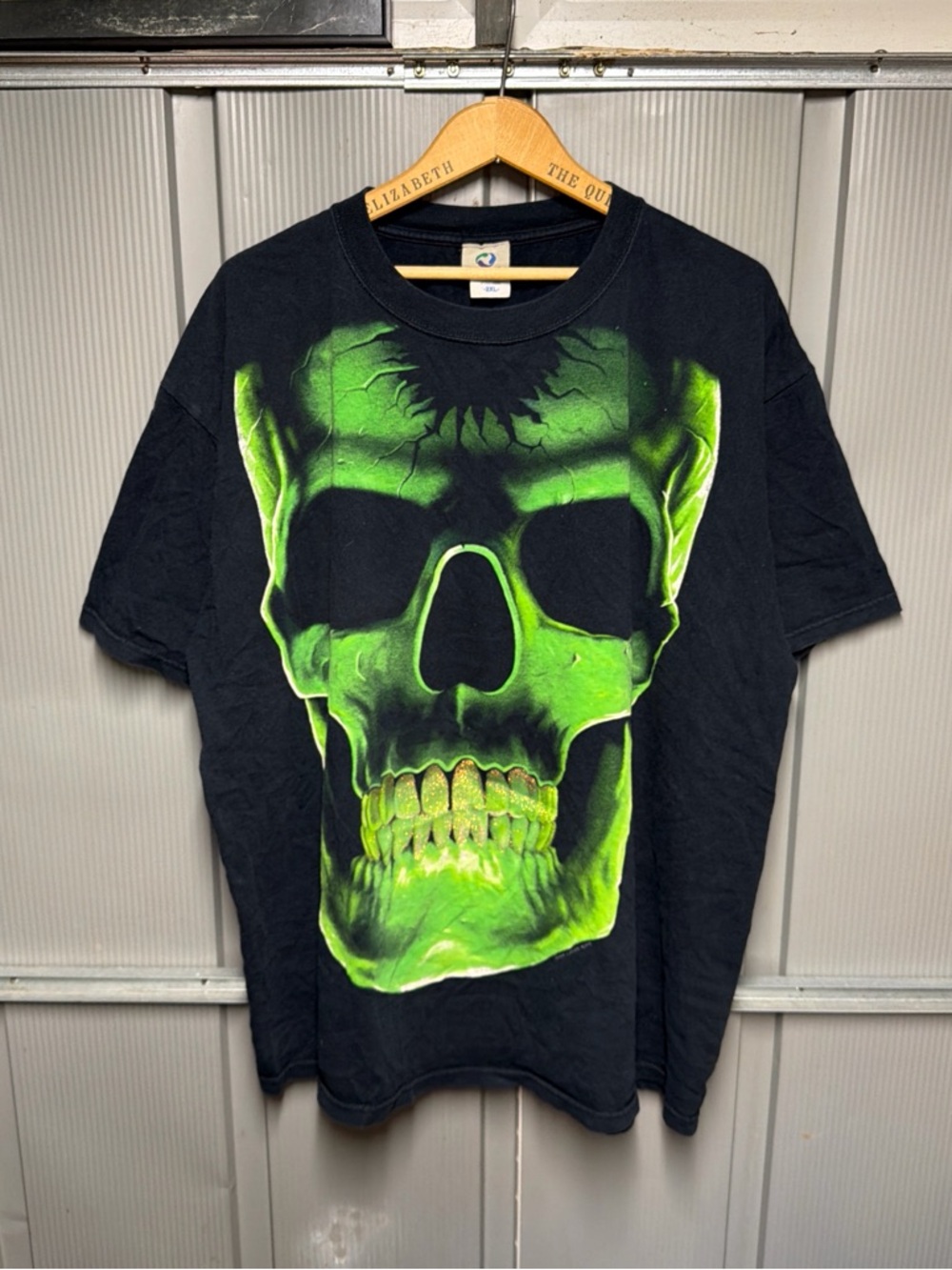 Vintage 1999 Liquid Blue "Glowing Skull & Spine" Shirt - 2XL - Double Sided